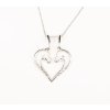 Stříbrný náhrdelník koňské srdce