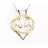 Stříbrný náhrdelník koňské srdce
