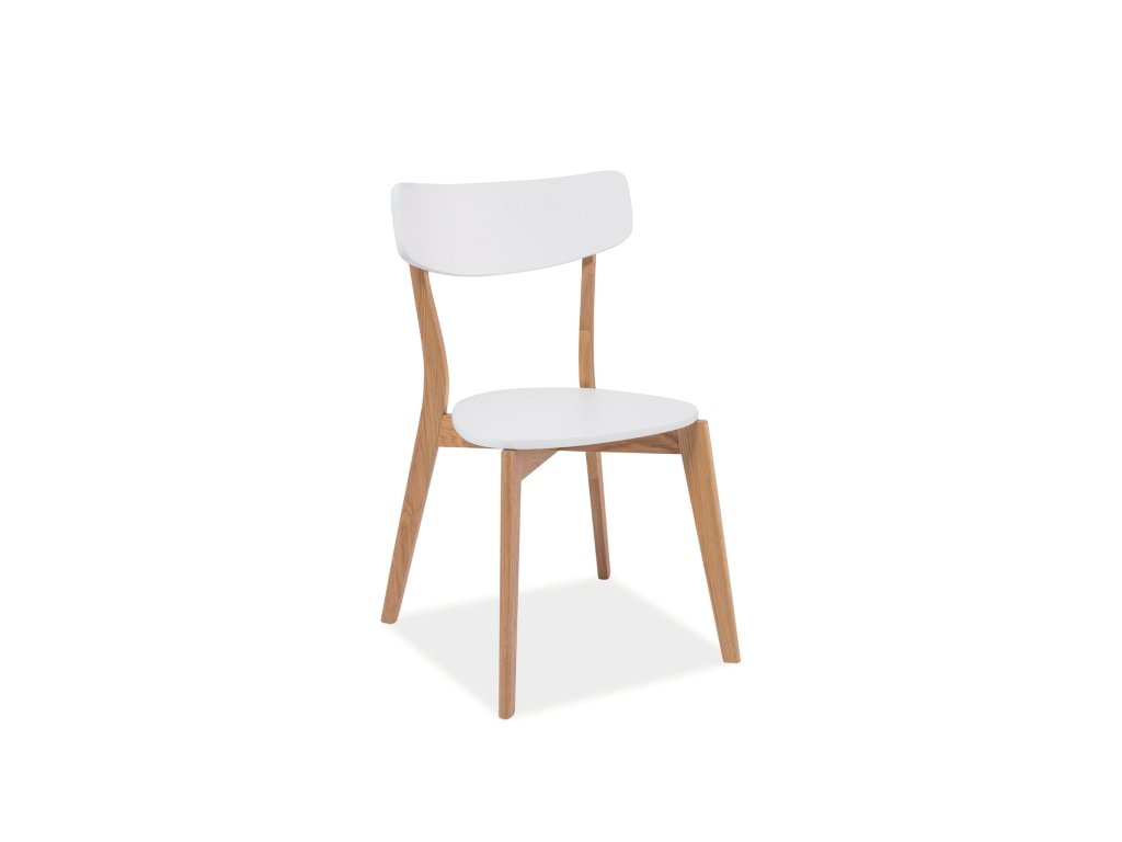 Bílá dřevěná židle MOSSO