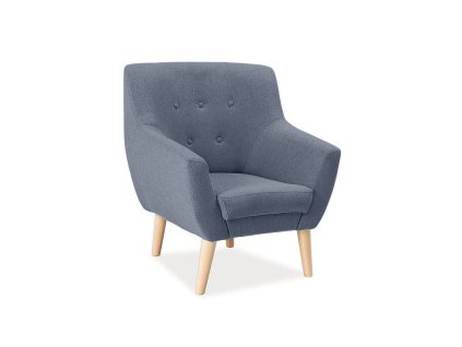 Relaxační křeslo AMBER v tmavě modré barvě – pohodlí a nadčasový design