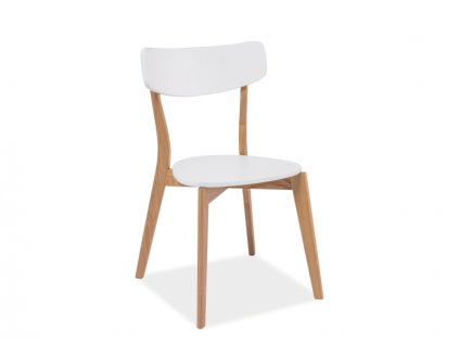 Bílá dřevěná židle MOSSO