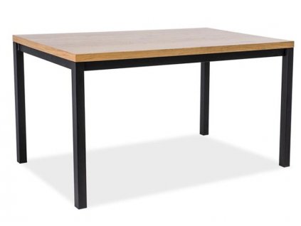 Černý jídelní stůl s deskou v dekoru dub NORMANO 120x80