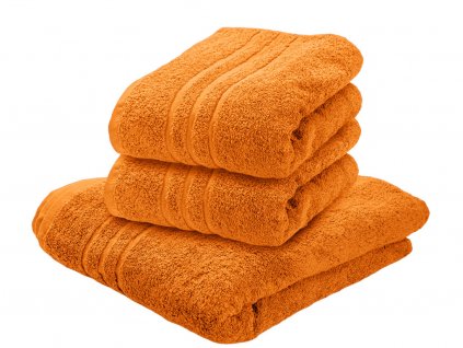 Osuška Classic 70 x 140 cm oranžová, 100% bavlna s elegantní bordurou