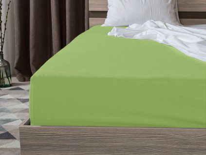 Jersey prostěradlo EXCLUSIVE zelené 90 x 200 cm