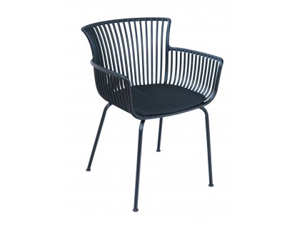 krzeslo ogrodowe azurowe na balkon dakota taras do kawiarni czarne metalowe