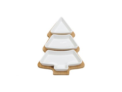 Servírovací miska CHRISTMAS TREE ve tvaru stromku z keramiky