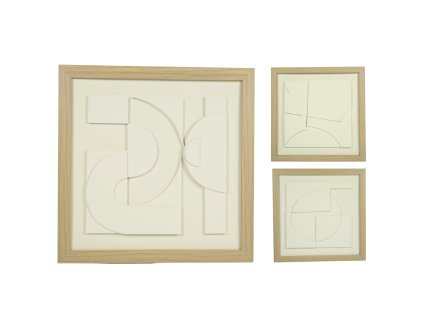 Abstraktní 3D obraz MOSAIC, 38x38 cm - různé druhy