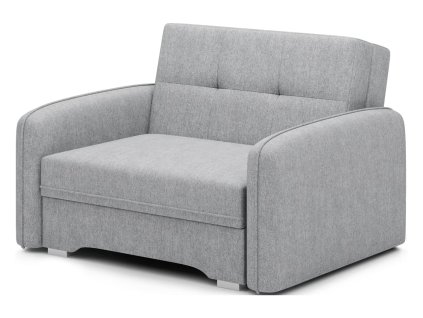 Rozkládací křeslo LAINE, světle šedé – stylové a pohodlné řešení do bytu