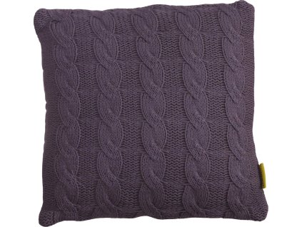 Dekorační polštářek CABLISS 45x45 cm, šedý – elegantní pletený design