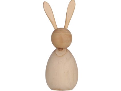 Dřevěný zajíček BUNNY DAISY 17,5 cm v přírodním designu