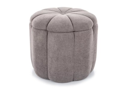 Šedý taburet TUP s úložným prostorem 45x45 cm – styl a praktičnost v jednom