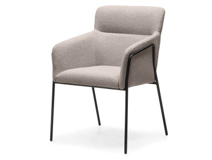 Designové jídelní křeslo HELSINKI béžové s pohodlným polstrováním
