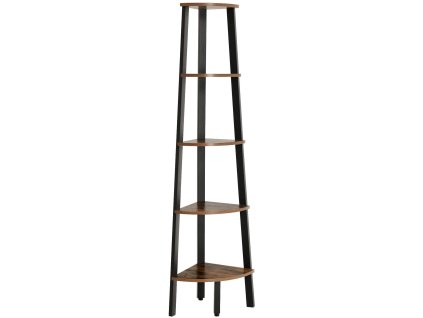 Rohová regál TAYLOR 5 polic 159 cm rustikální dekor