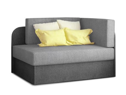 Malá rozkládací pohovka ROSA světle šedá/černá s elegantním vzhledem