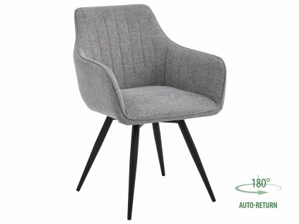 product 2739Moderní jídelní židle BALLO BREGO šedé s černými kovovými nohami