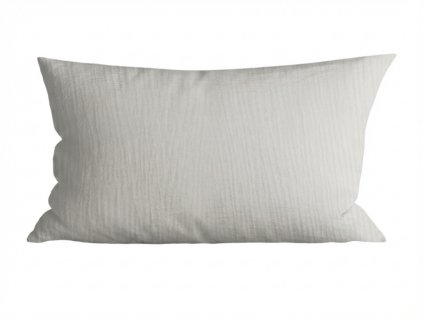 Světle šedý mušelínový povlak na polštář PURELY 40x80 cm pro jemný spánek
