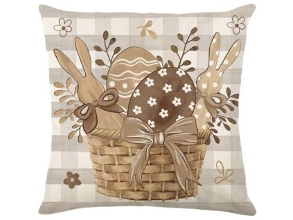 92133 linen pillowcase 45 x 45 cm easter basket pod211