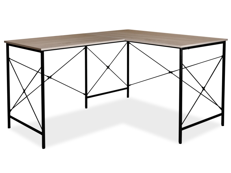 Levně Černý psací stůl s deskou v dekoru dub B-182