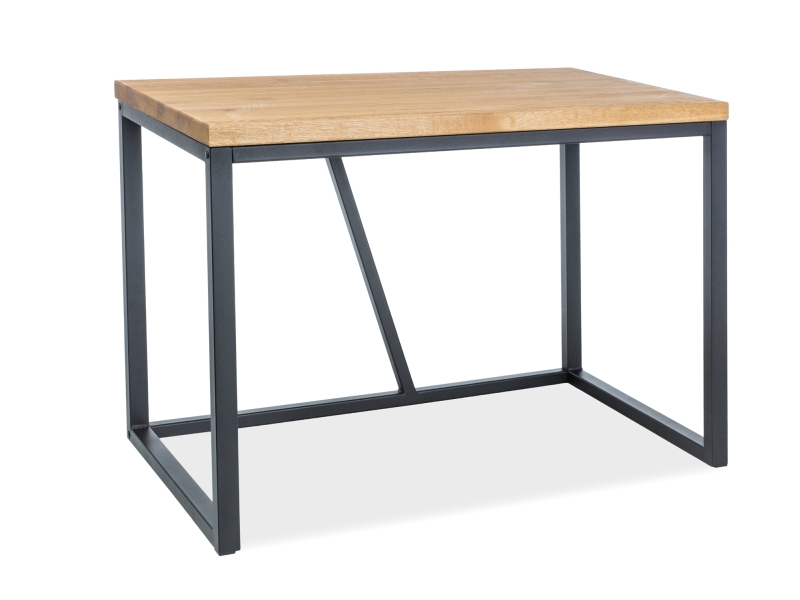 Levně Černý psací stůl s deskou v dekoru dub SILVIO 110X60X75