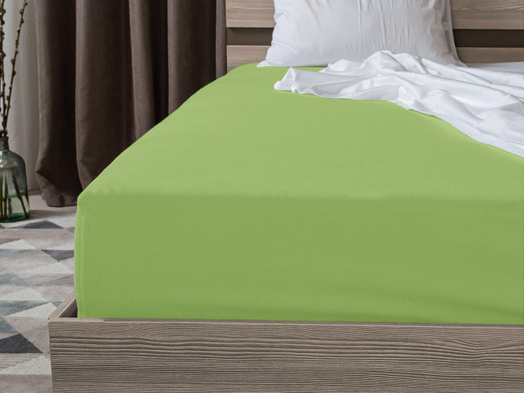 Levně Jersey prostěradlo EXCLUSIVE zelené 160 x 200 cm