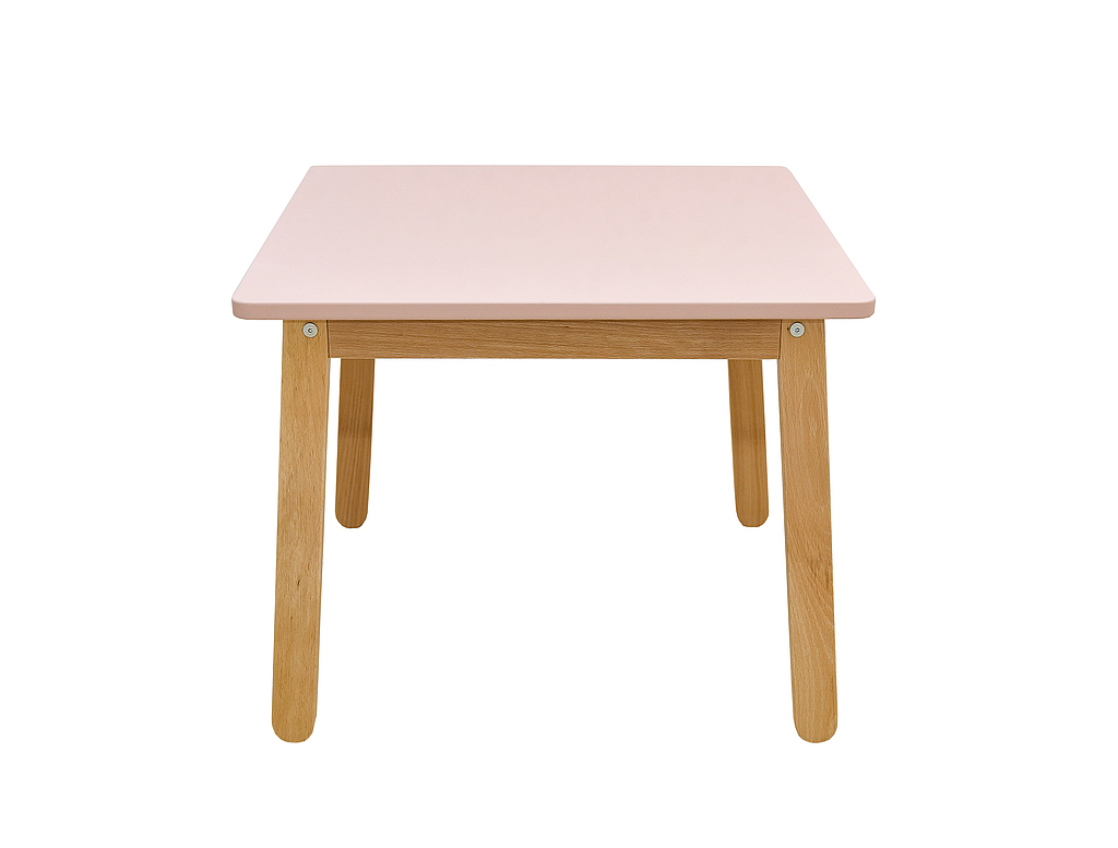 Levně Bellamy Růžový dětský stůl WOODY DUSTY PINK