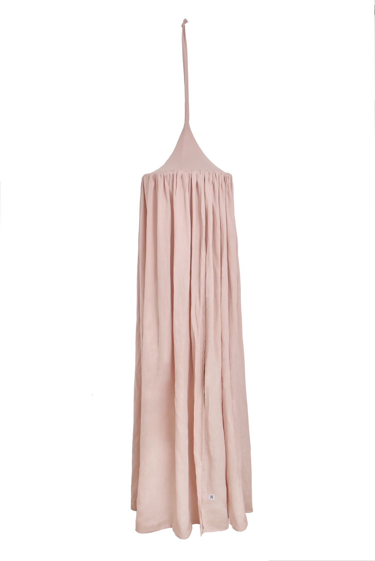 Levně Bellamy Růžový lněný baldachýn nad postýlku DUSTY PINK