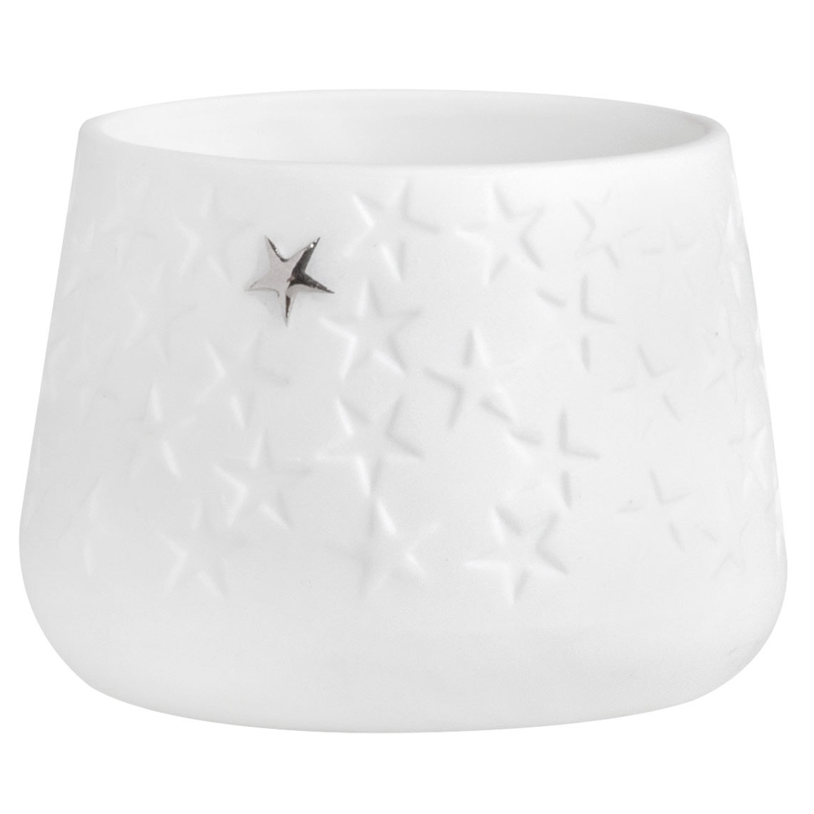 Räder Bílý porcelánový svícen HVĚZDY