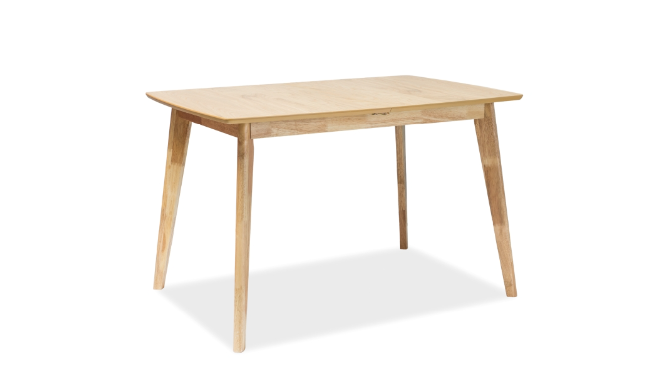 Levně AKCE Jídelní stůl s deskou v dekoru dub BRANDO 120(160)x80, rozkládací II. jakost