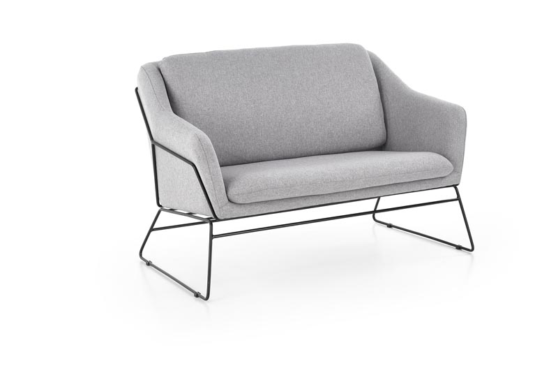 Levně Světle šedé relaxační dvojkřeslo HAMAR 2 XL