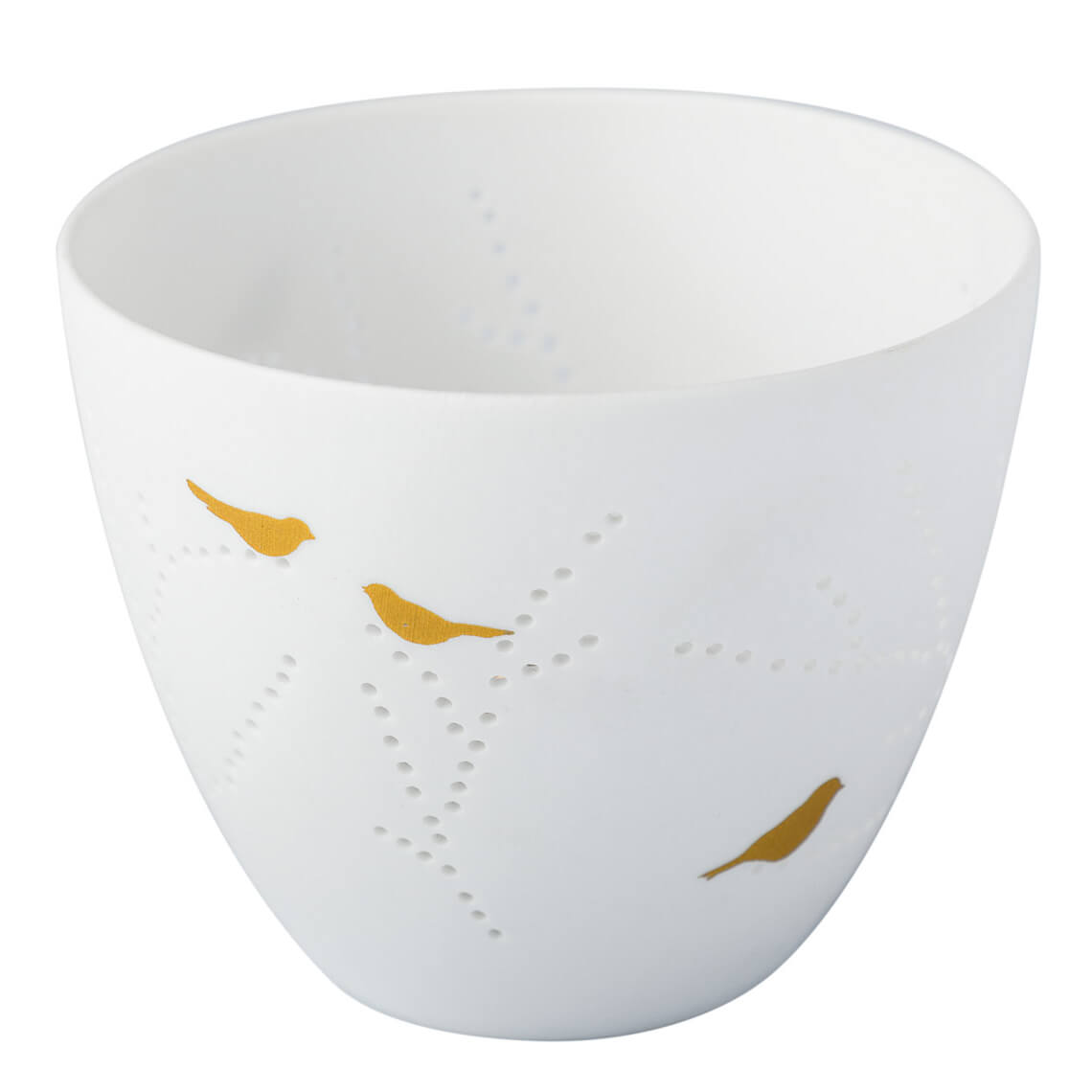 Levně Räder Bílý porcelánový svícen SMALL BIRD