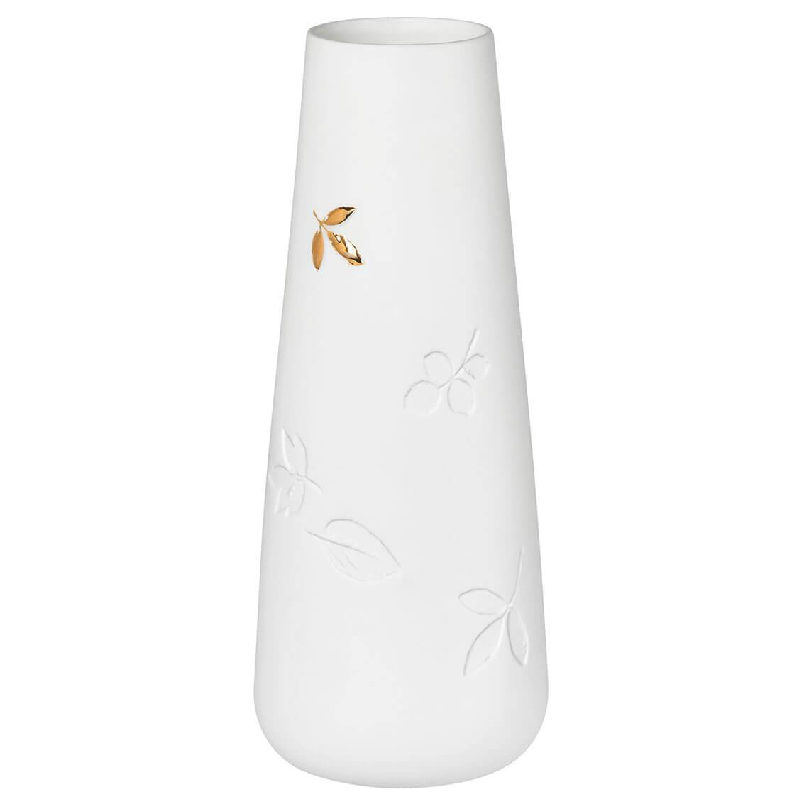 Levně Räder Bílá porcelánová váza GOLD LEAF, malá