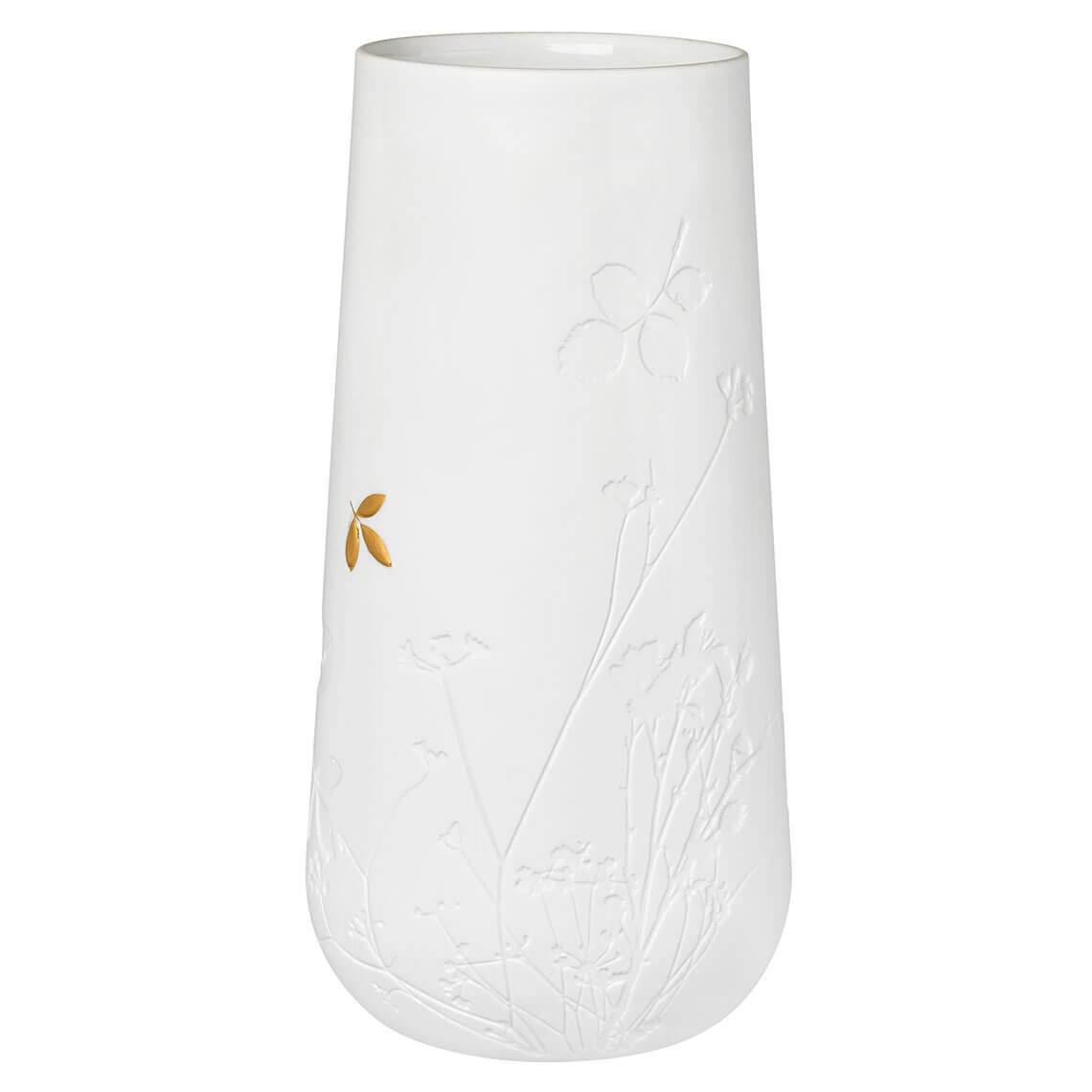 Levně Räder Bílá porcelánová váza GOLD LEAF, velká