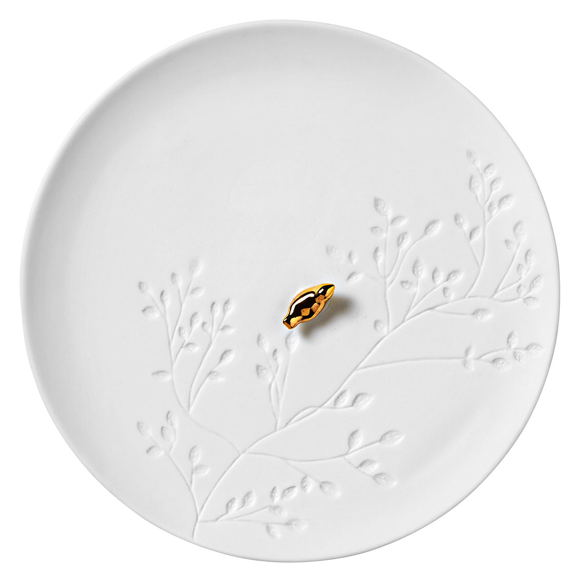 Levně Räder Bílý porcelánový talíř BIRD PLATE
