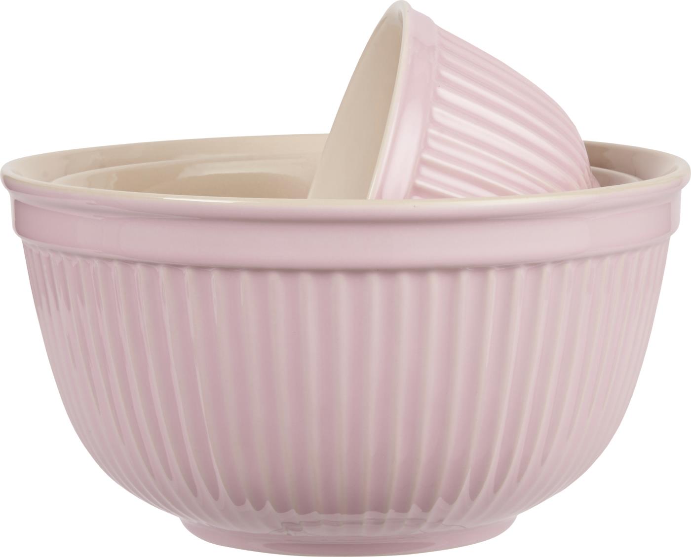 Levně IB Laursen Růžové keramické mísy MYNTE ENGLISH ROSE, set 3 ks