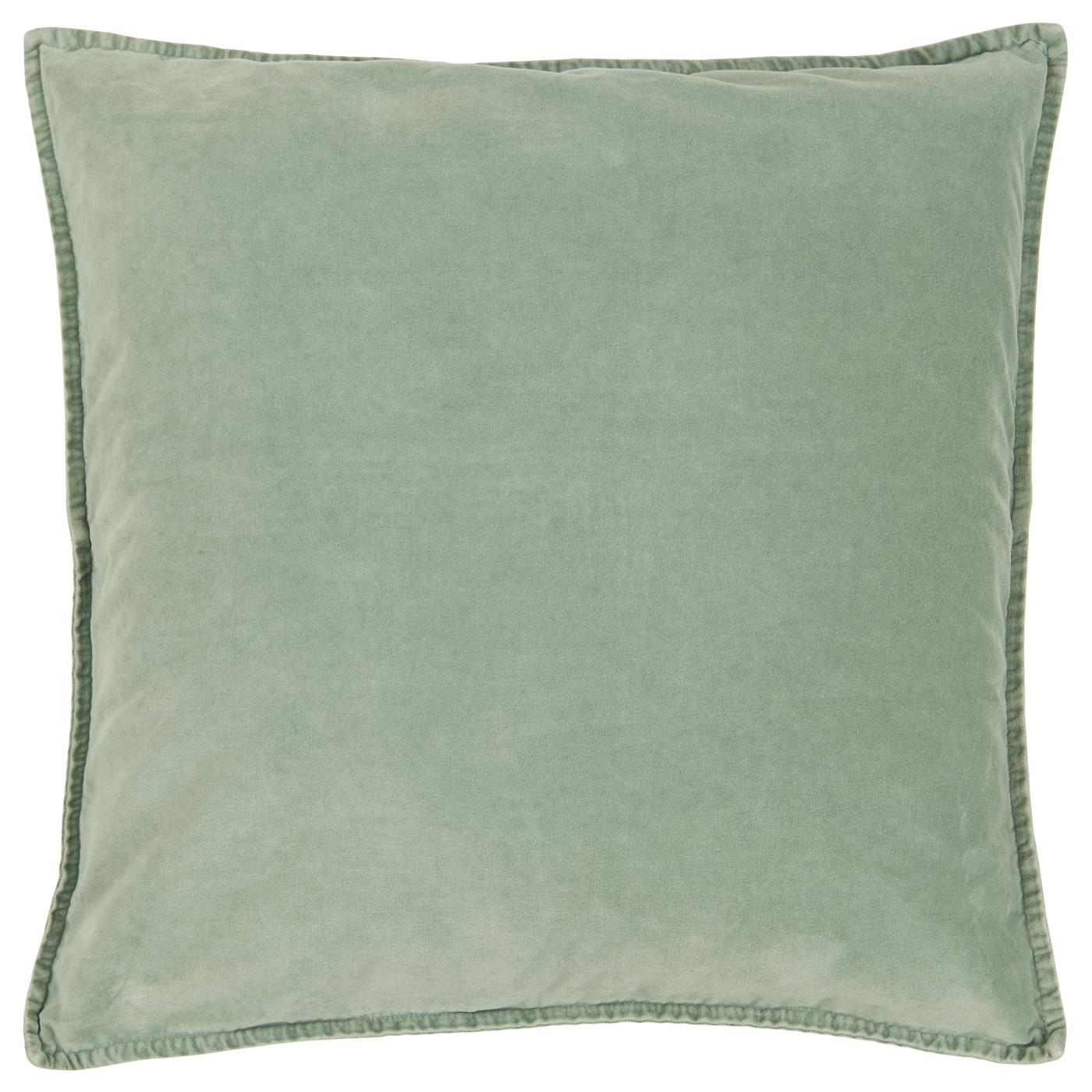 Levně IB Laursen Zelený sametový povlak na polštář MISTY JADE 52x52 cm
