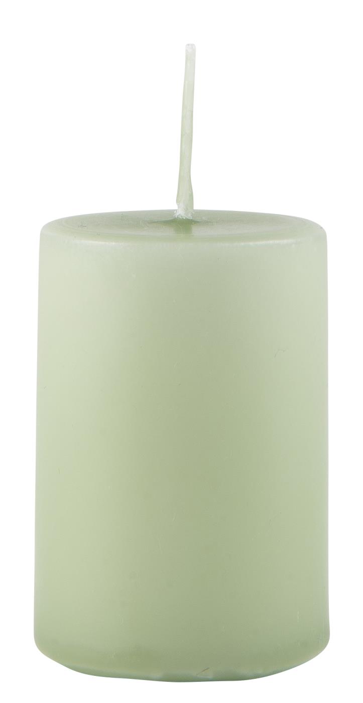 Levně IB Laursen Zelená sloupová svíčka LIGHT GREEN 6cm