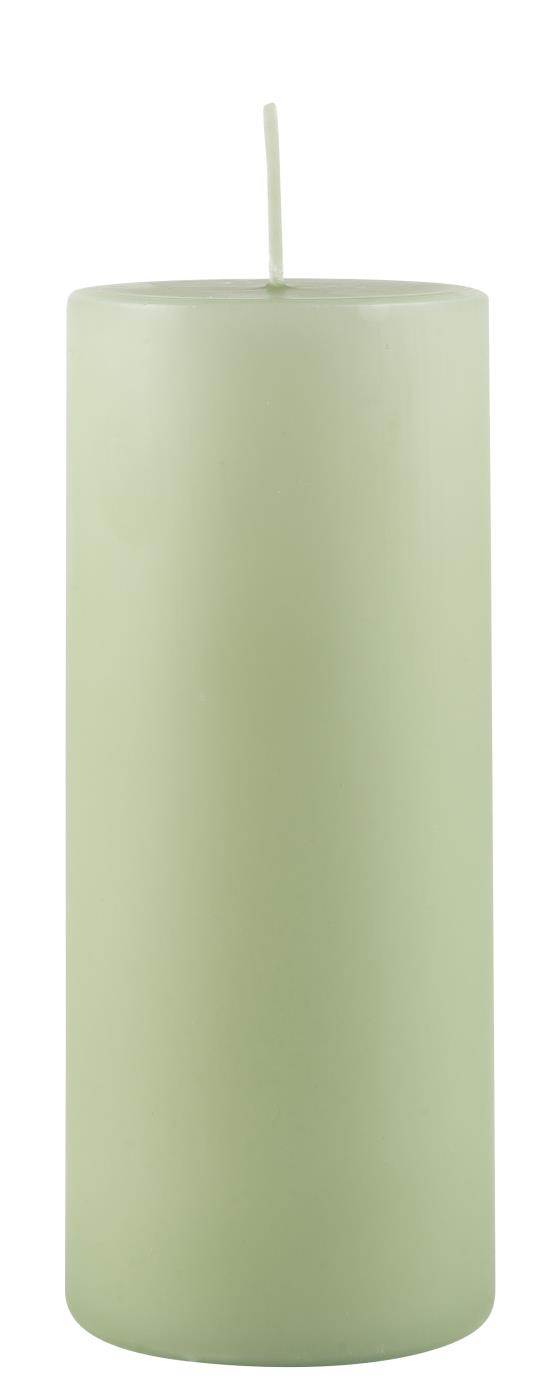 IB Laursen Zelená sloupová svíčka LIGHT GREEN 15 cm