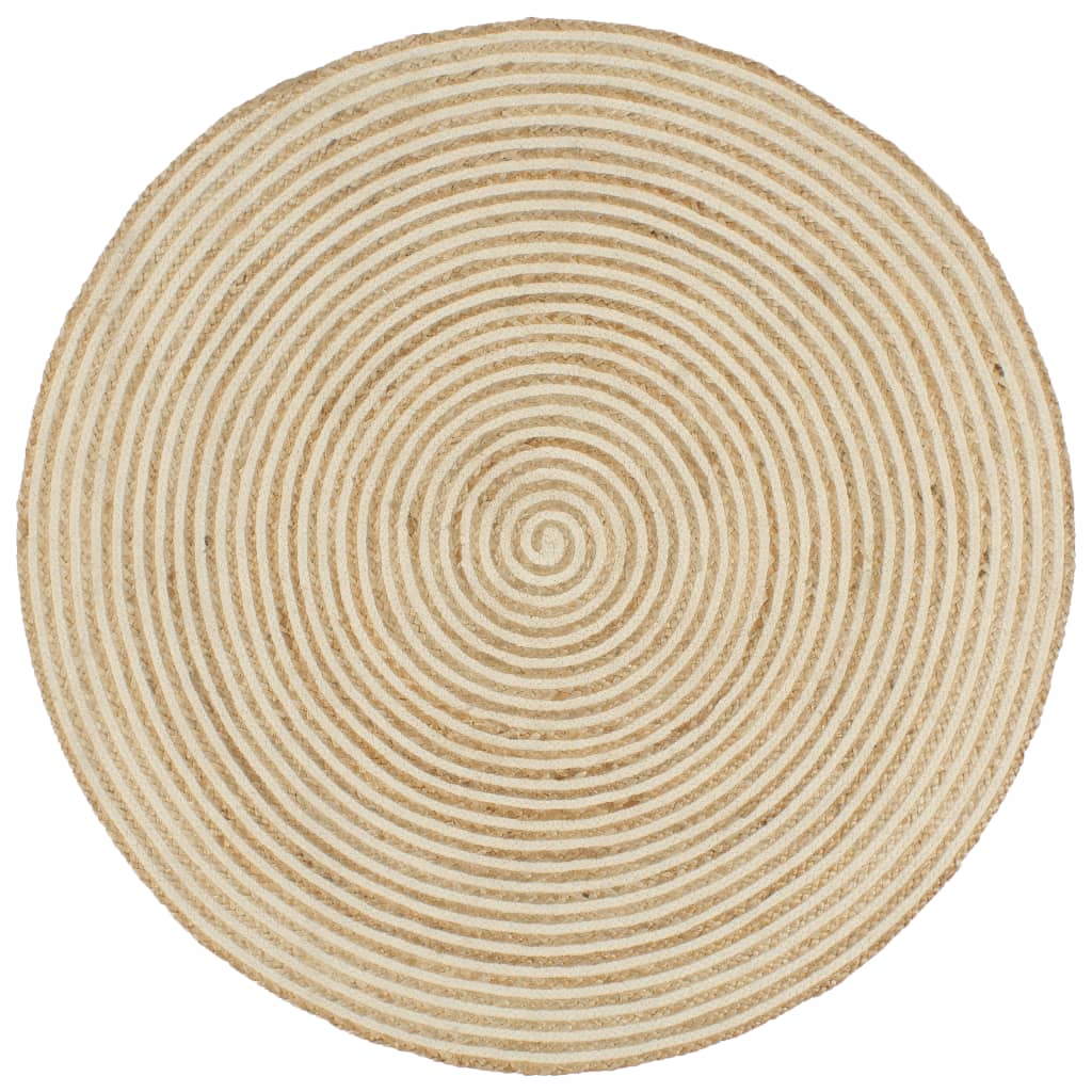 Levně Kulatý jutový koberec SPIRAL 150 cm
