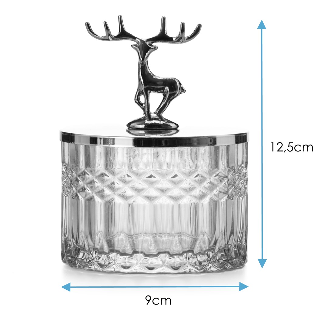 Černá skleněná šperkovnice DEER (obrázek 4)