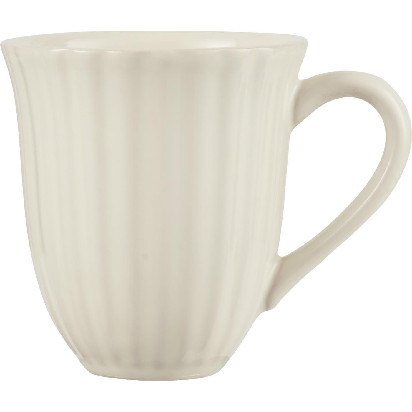 Levně IB Laursen Smetanový keramický hrnek s vroubky MYNTE BUTTER CREAM