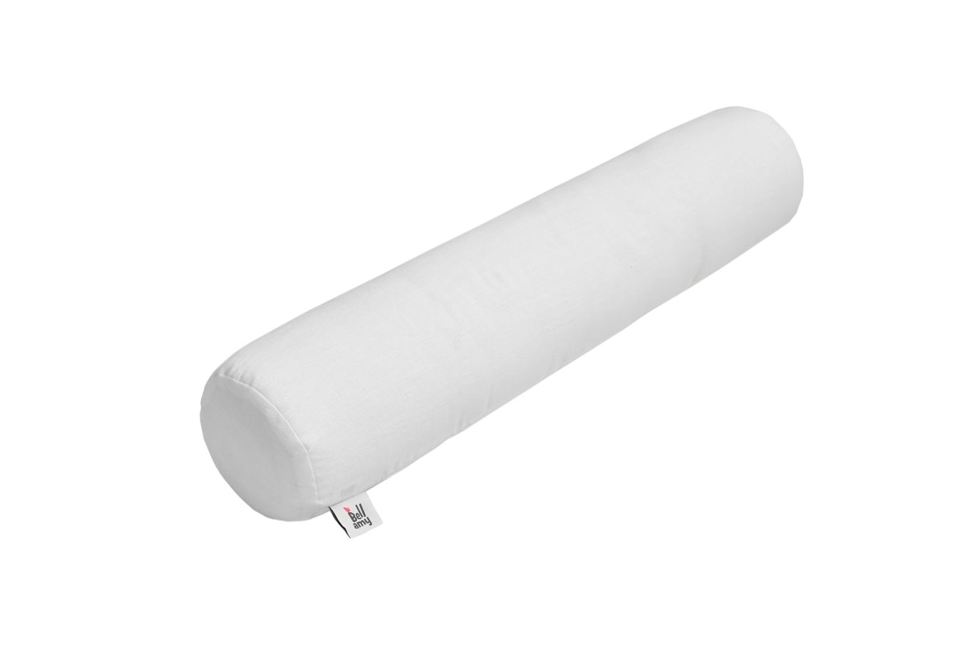 Levně Bellamy Bílý lněný polštář ve tvaru válečku SNOWY WHITE 14 x 55 cm