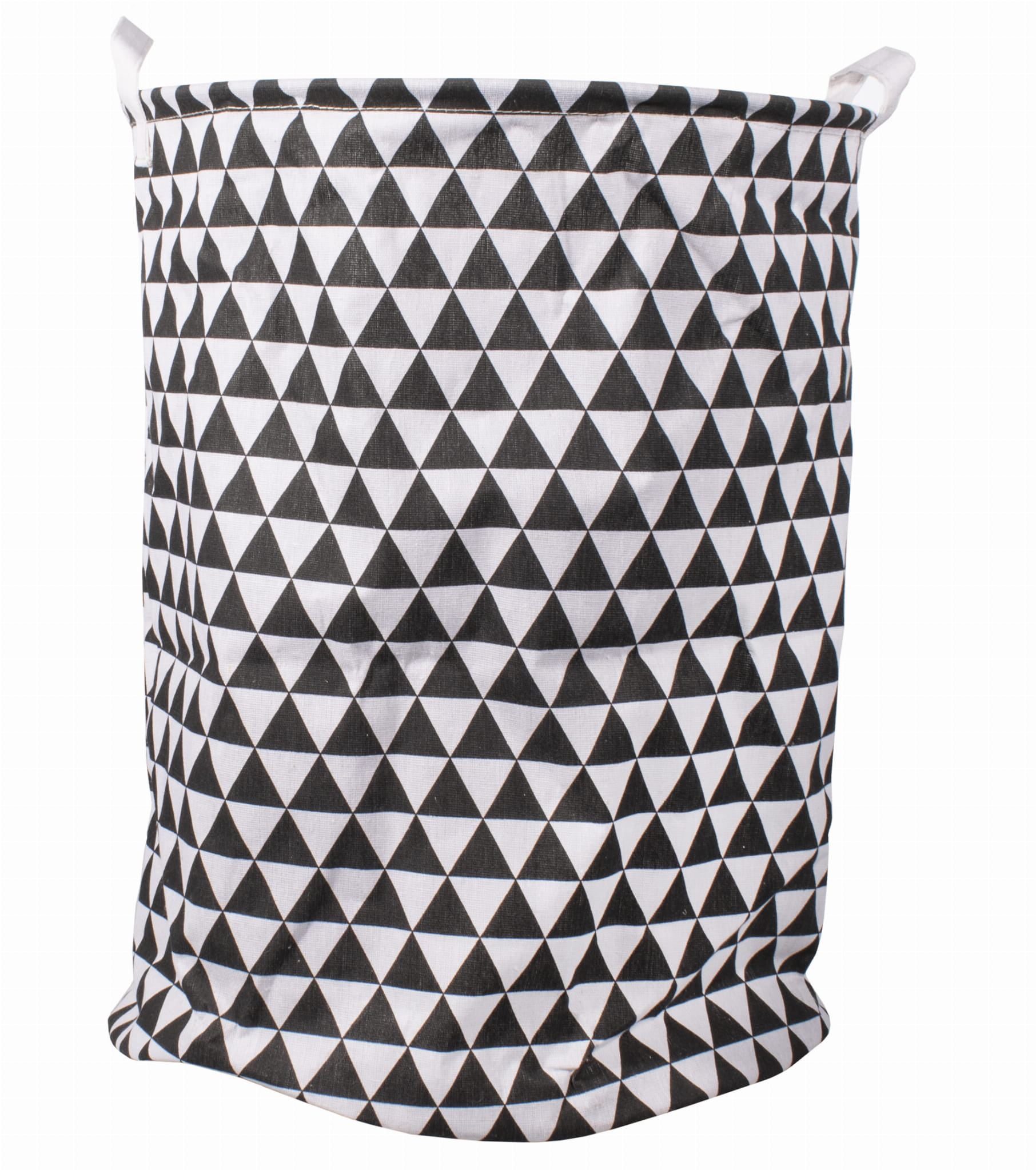 Bílo-černý koš na hračky a prádlo TRIA