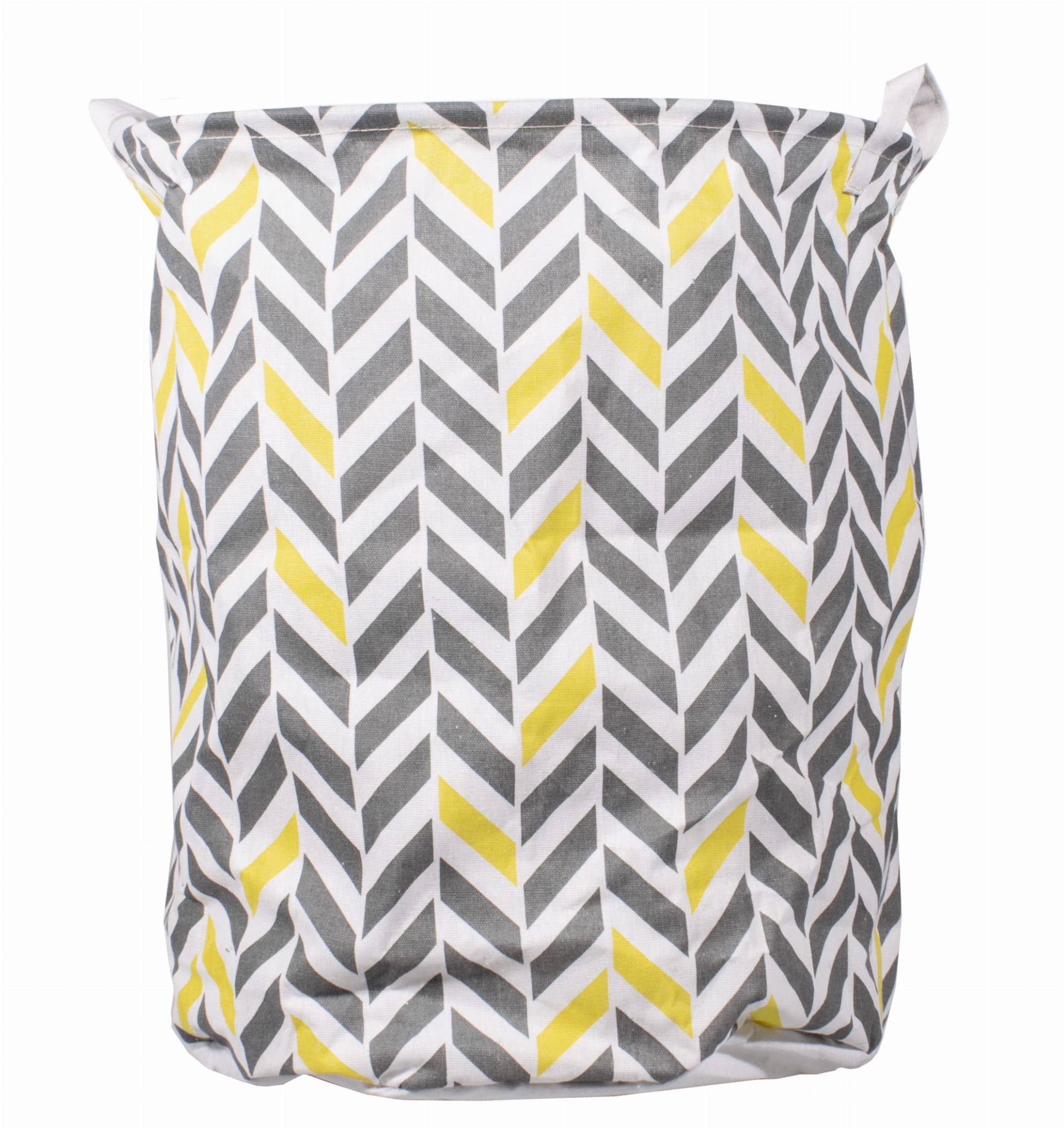 Šedo-žlutý koš na hračky a prádlo KATAN