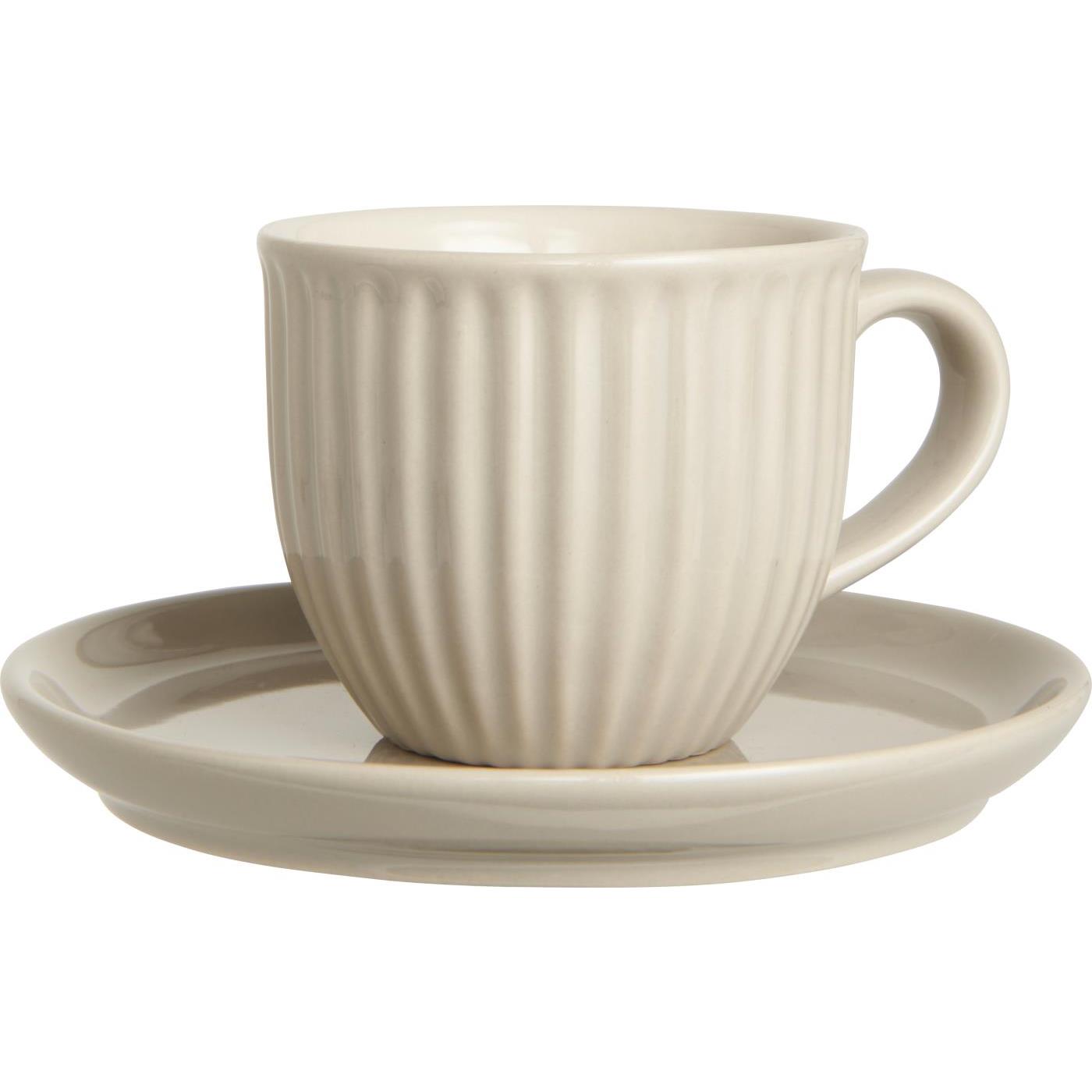 Levně IB Laursen Béžový šálek s podšálkem MYNTE LATTE