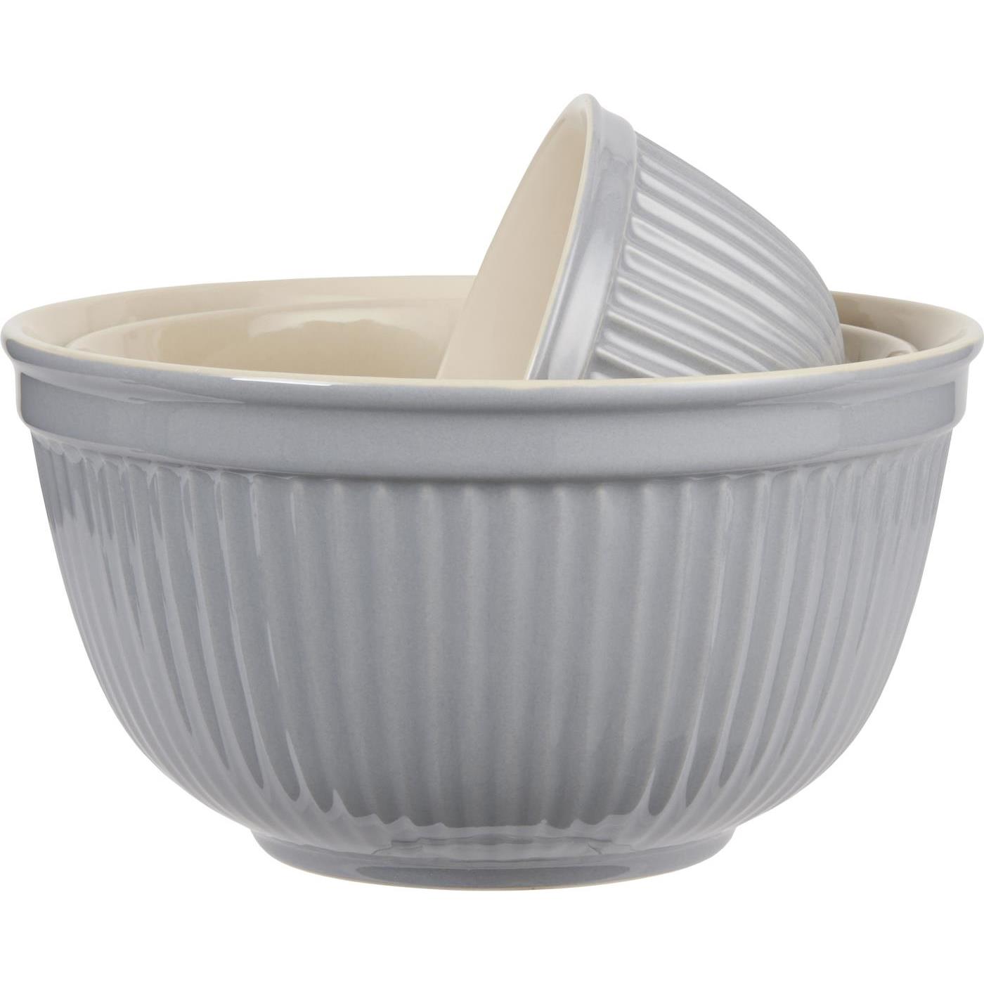 Levně IB Laursen Šedé keramické mísy MYNTE FRENCH GREY, set 3 ks