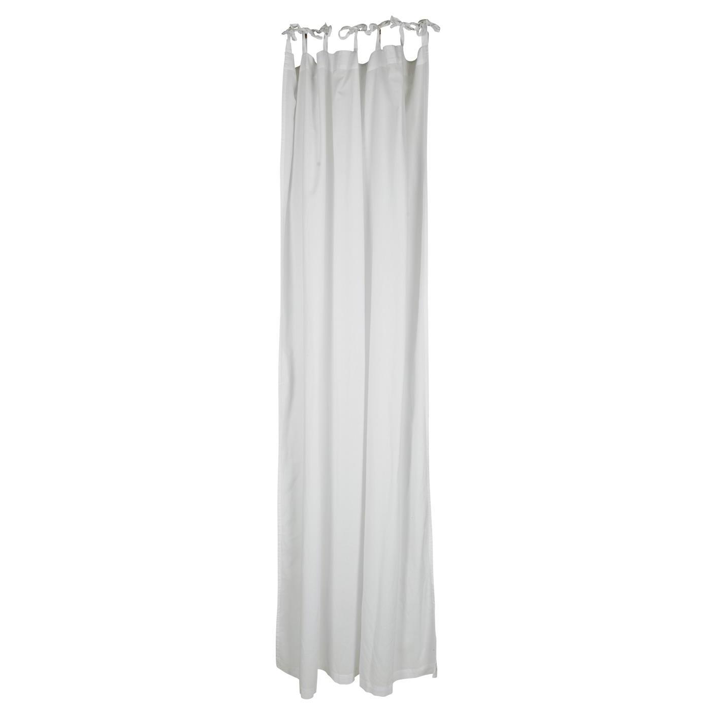 Levně IB Laursen Bílý závěs se 7 pásky na zavazování WHITE 140x220 cm