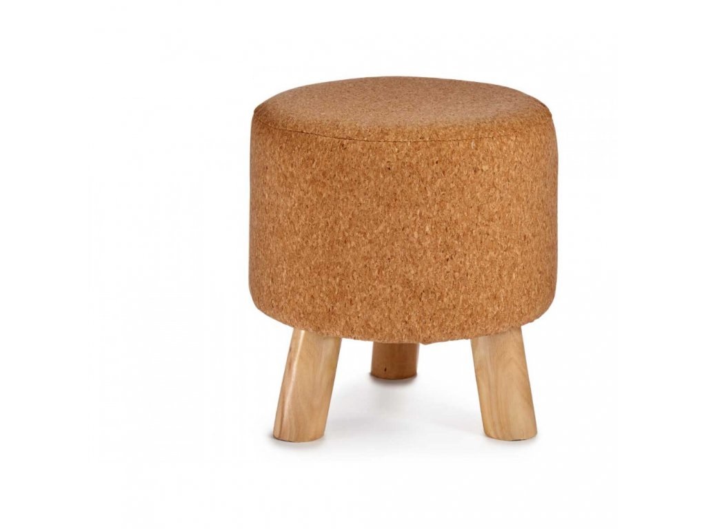 Levně Kulatý korkový taburet CORK
