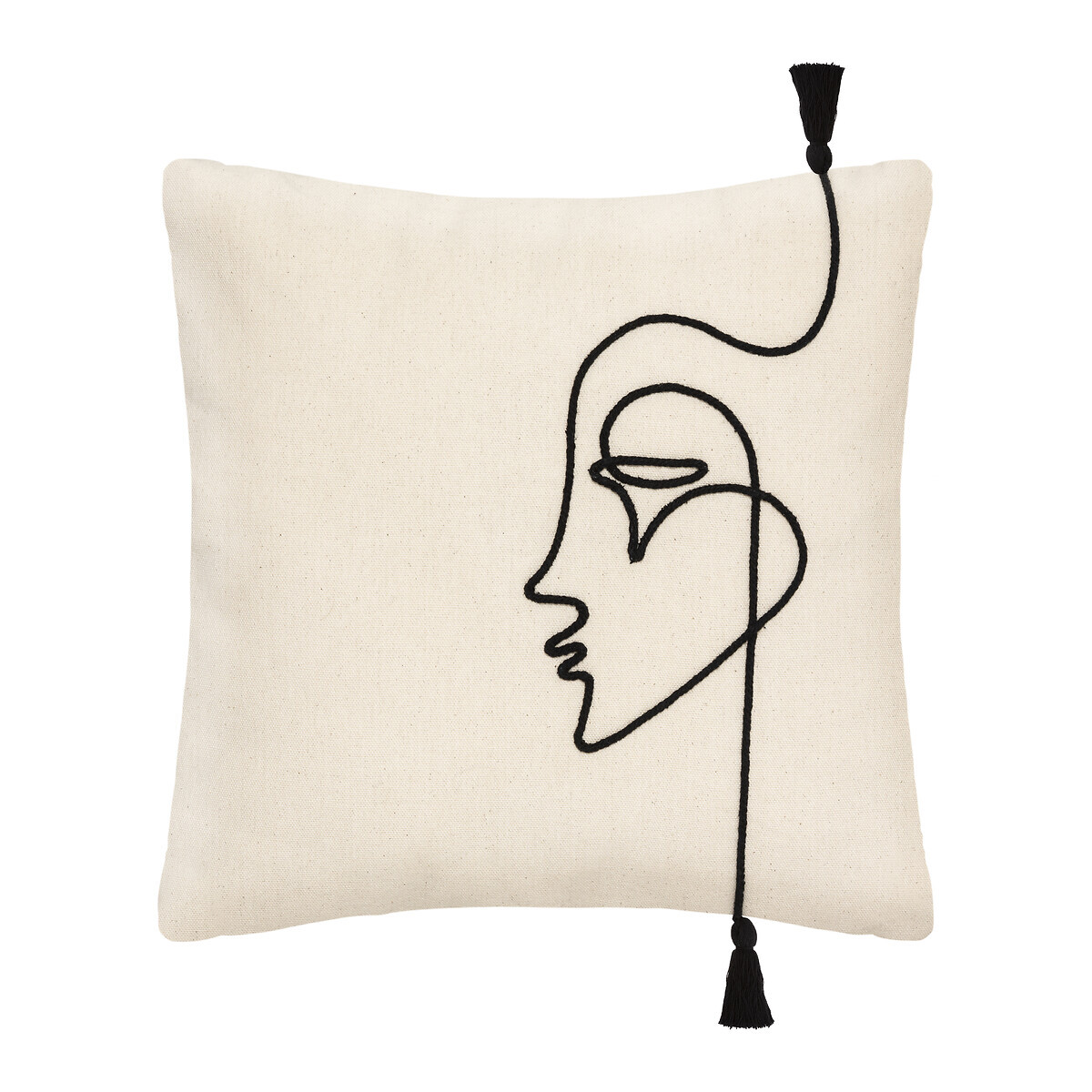 Levně Krémový povlak na polštář FACE 40x40 cm
