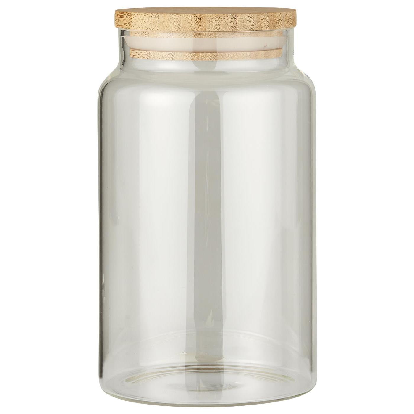 Levně IB Laursen Skleněná dóza na potraviny BAMBOO s bambusovým víkem 1000 ml
