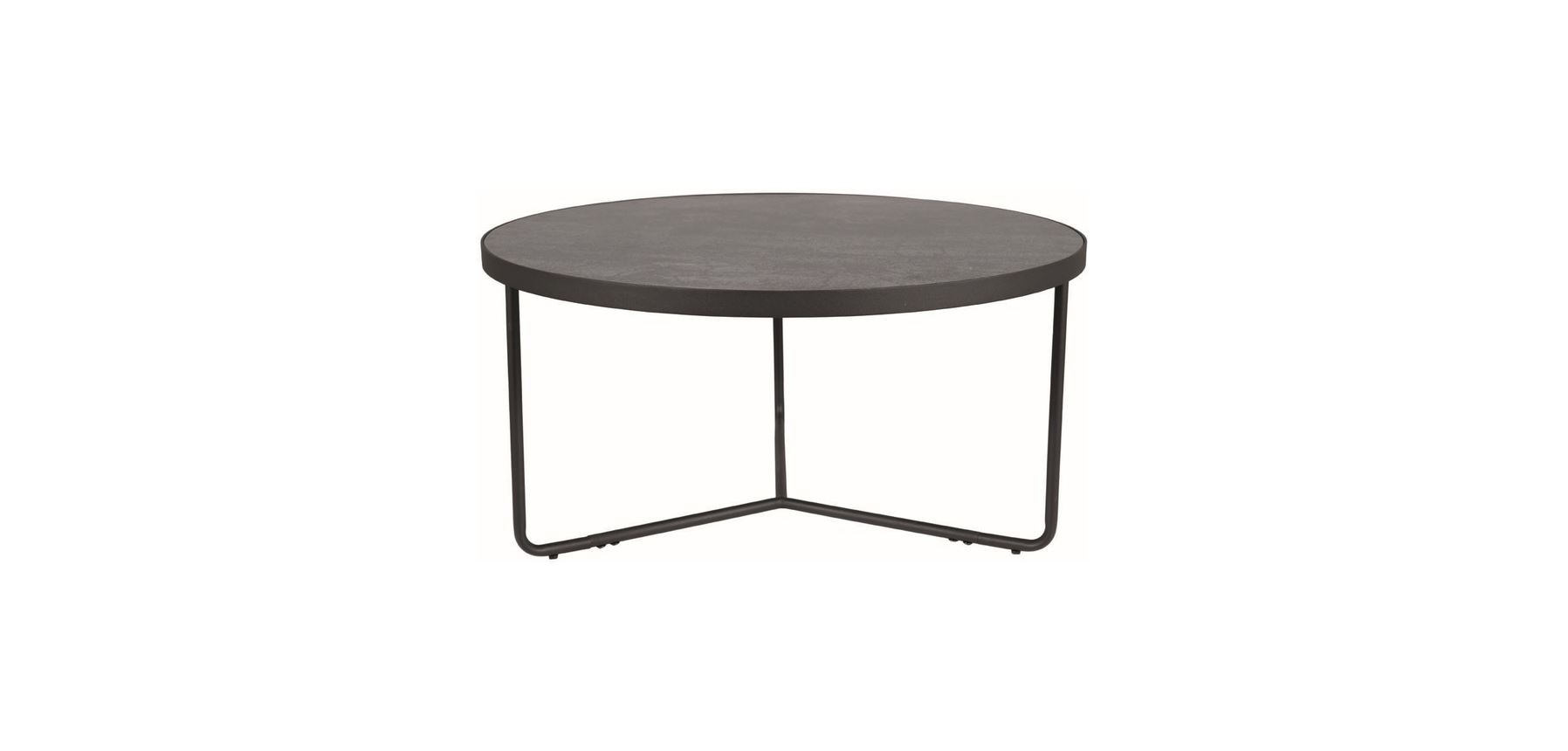 Levně Skleněný šedočerný konferenční stolek ANTILA 80x40